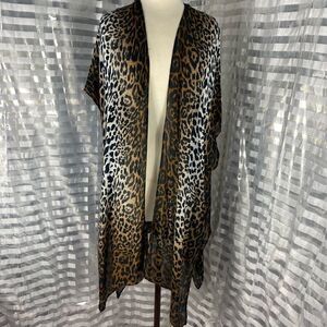 Roff Accessories Leopard Print Long  Kimono